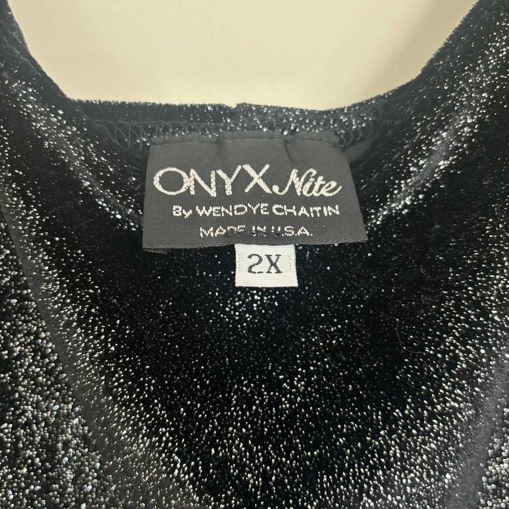 Vintage ONYX Nite by Wendye Chaitin Sparkle Top - image 2