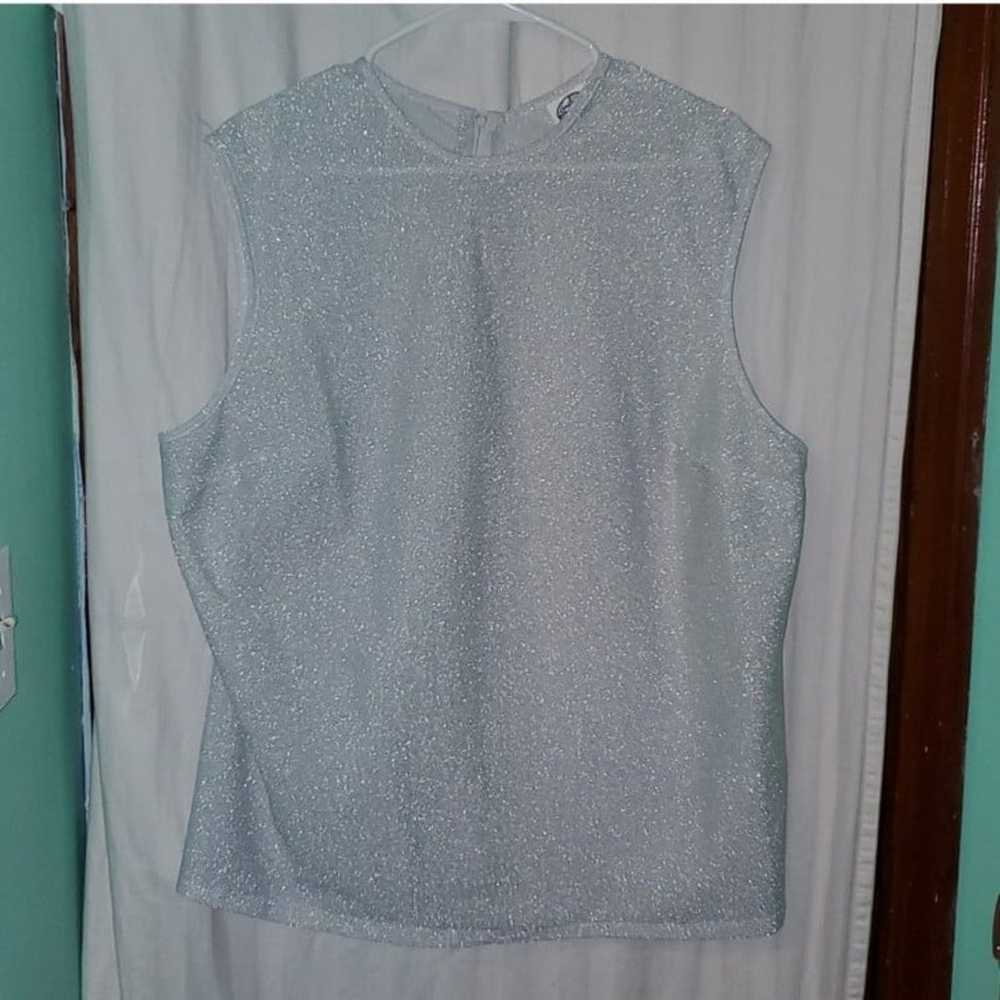 Vintage 70s Land n Sea disco sparkly top - image 1