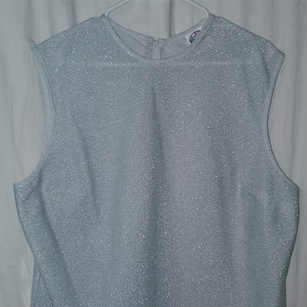 Vintage 70s Land n Sea disco sparkly top - image 3