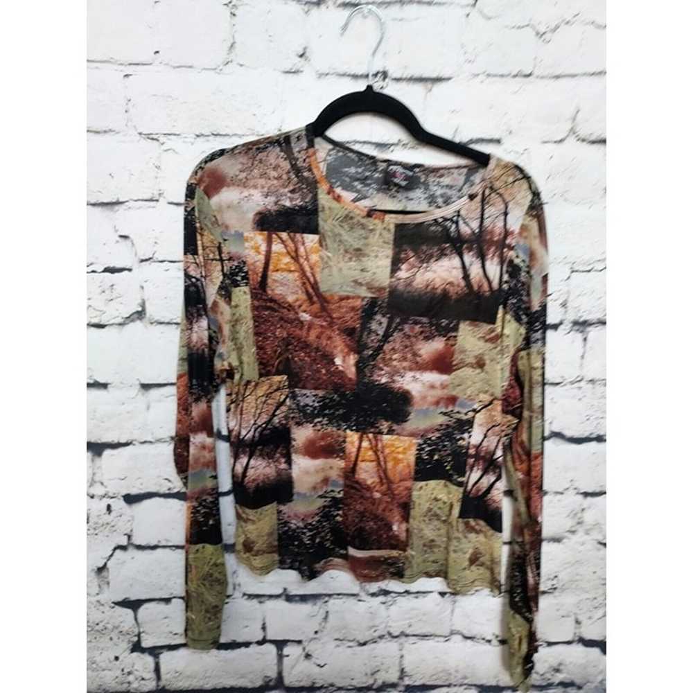 Vintage The Collection Womens Sheer Long Sleeve T… - image 1