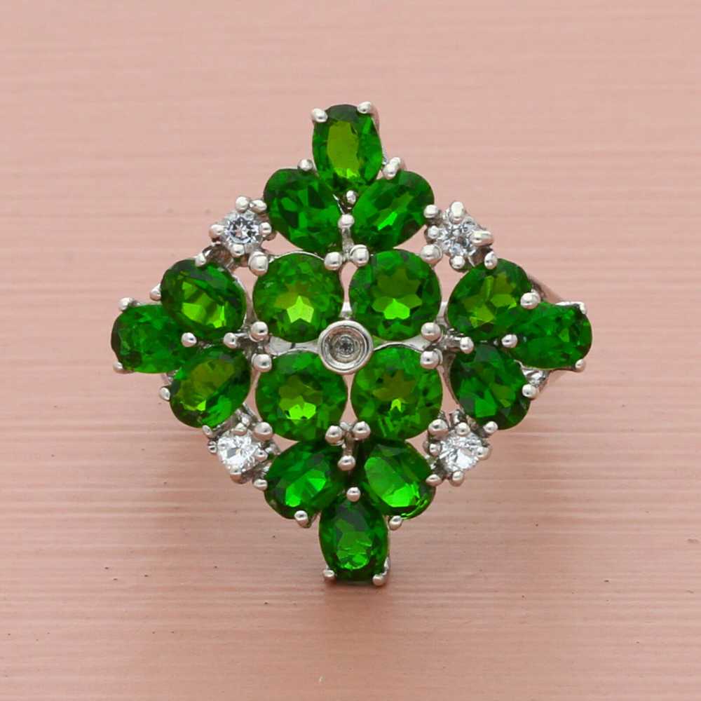 ❗️CLEARANCE❗️sterling silver chrome diopside & wh… - image 1