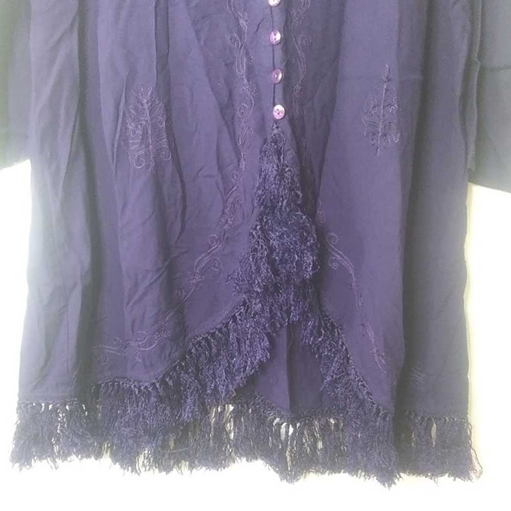 Vintage Anthony Mark Hankins Purple Embroidered F… - image 3