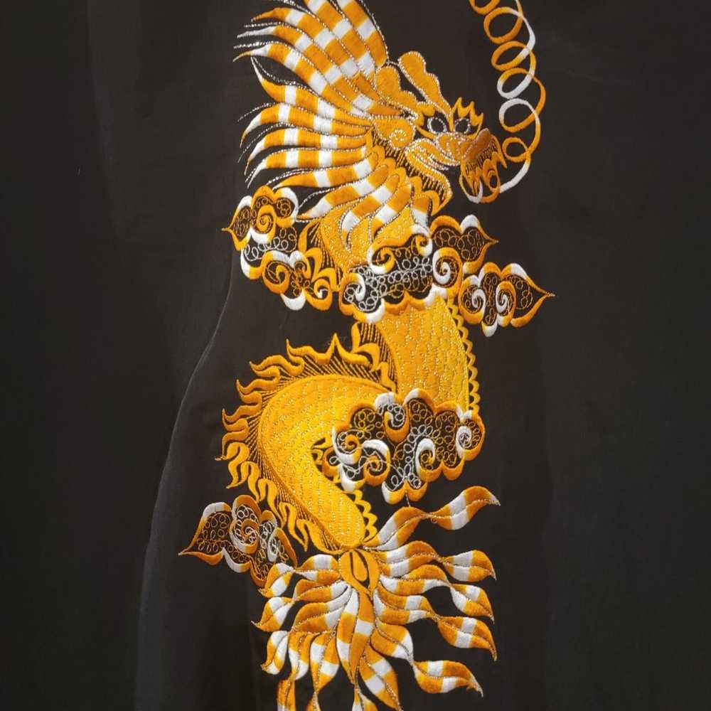 Vintage Oriental Lucky Dragon Shirt/ Kimono Top. - image 10