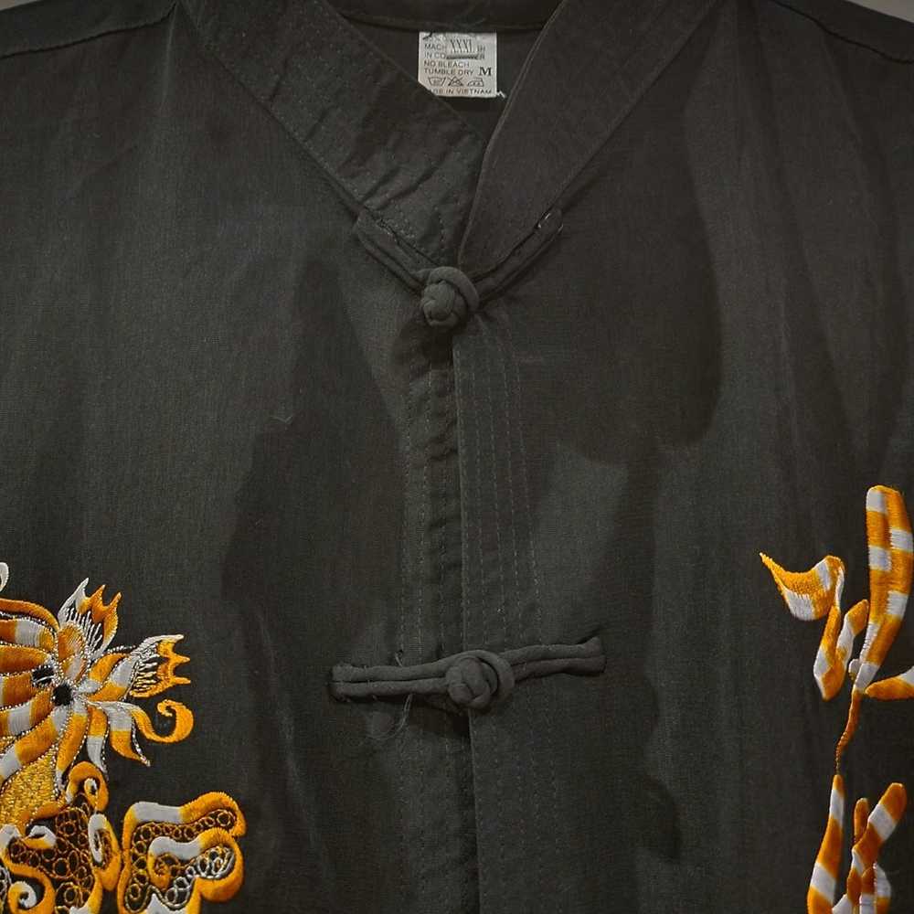 Vintage Oriental Lucky Dragon Shirt/ Kimono Top. - image 6