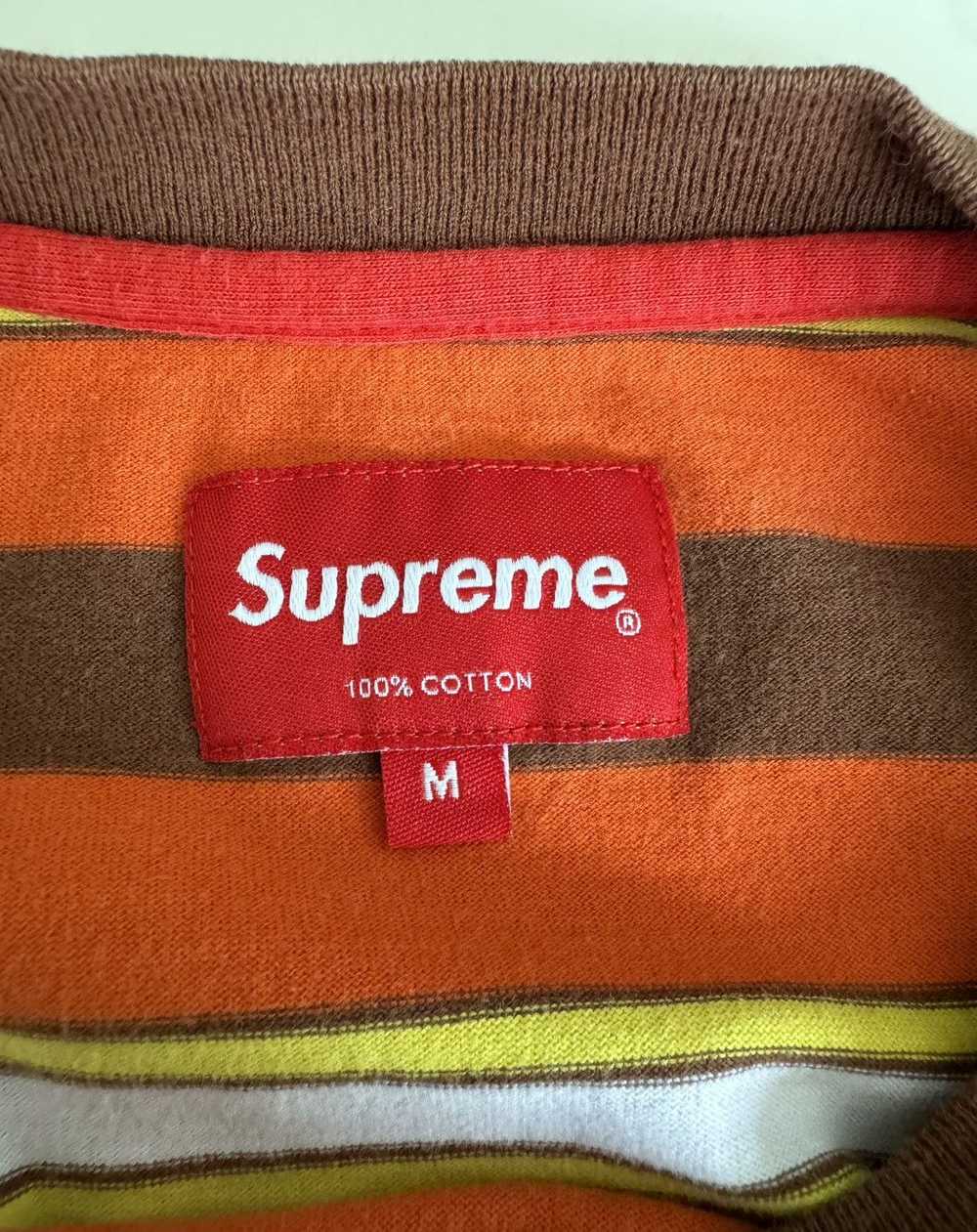 Supreme Supreme Orange Striped T-Shirt - image 3