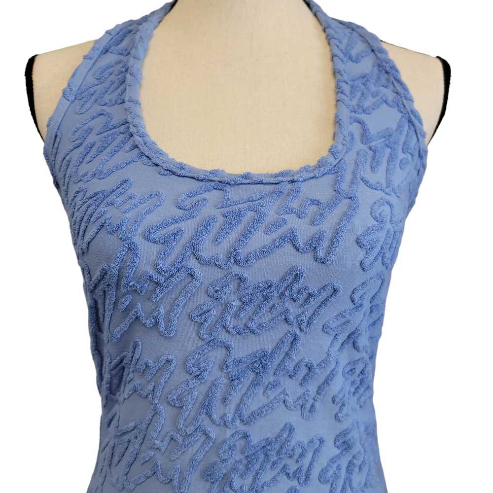 Fubu X Forever 21 Dress Womens Sz L Blue Terry Ha… - image 2