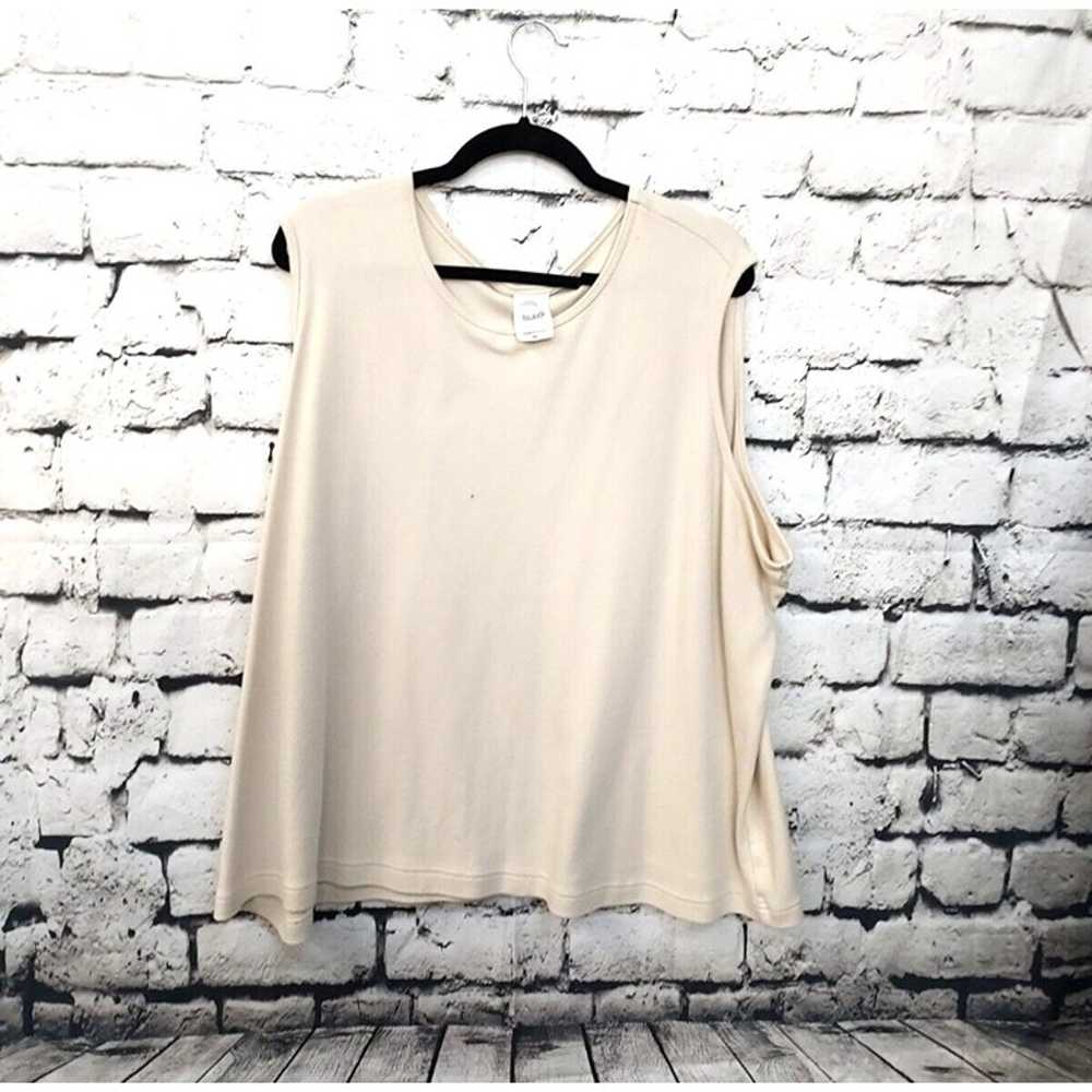 Vintage Womens Blair Sleeveless Top, Beige, Size … - image 1