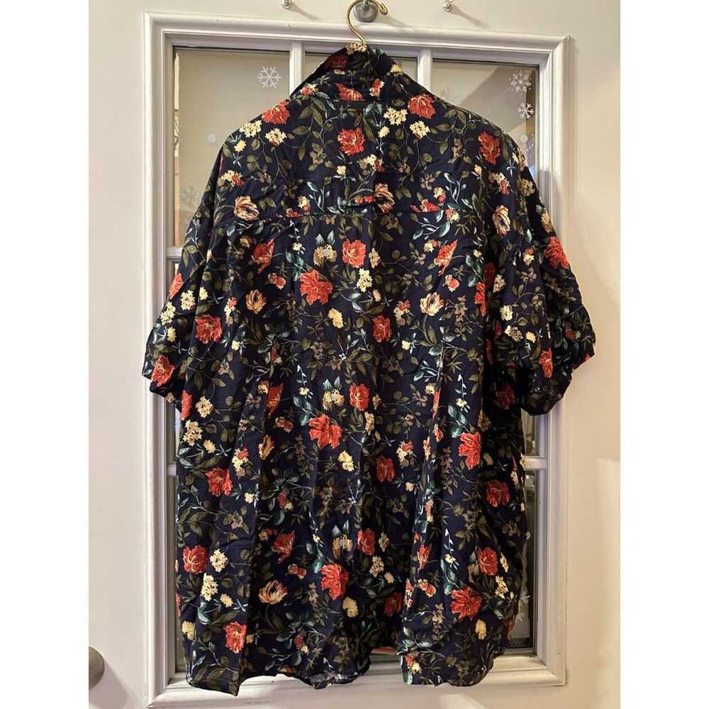 Vintage Solutions Flower Print Button Down Shirt - image 3