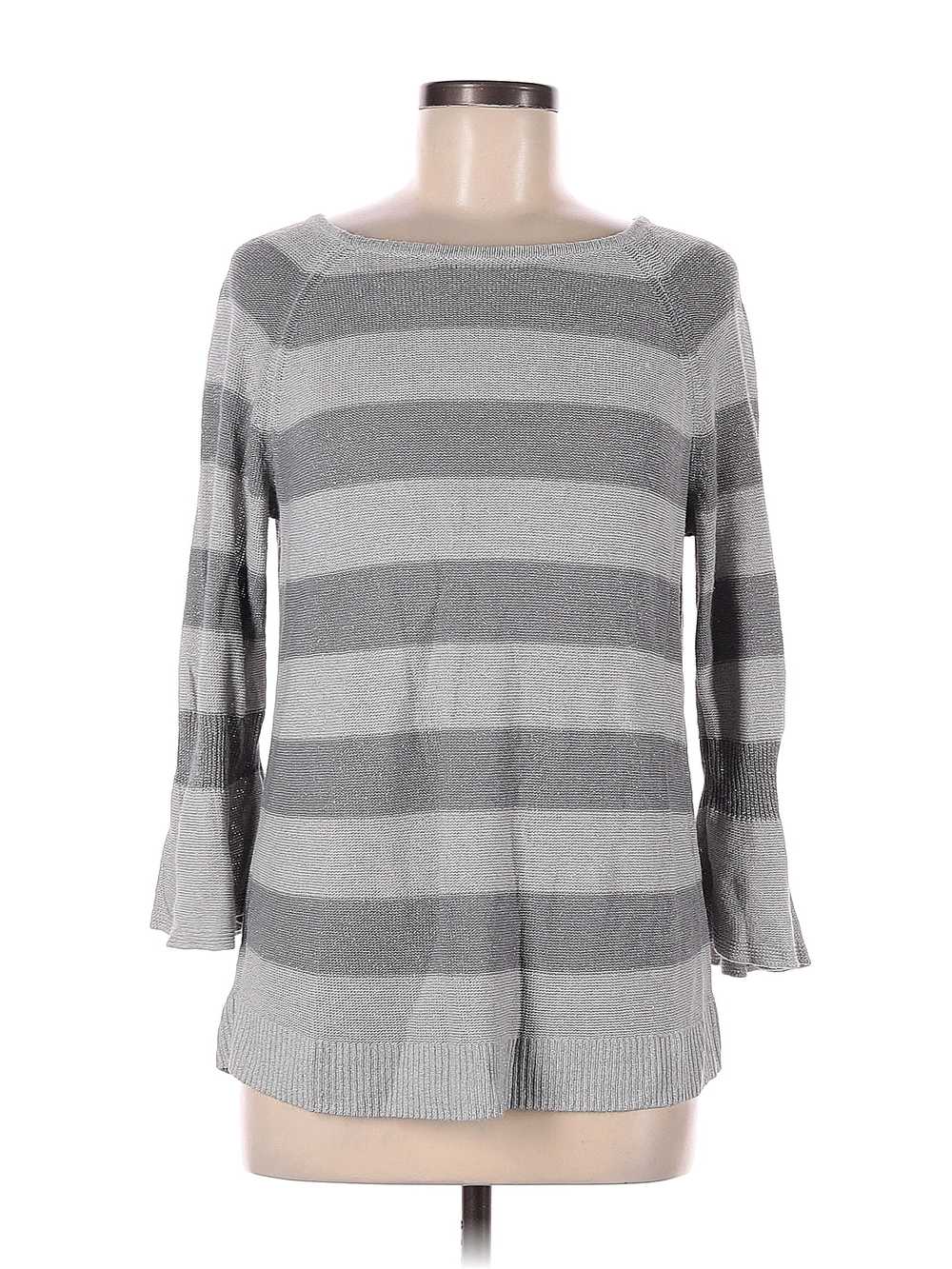 J.Jill Women Gray Pullover Sweater M - image 1