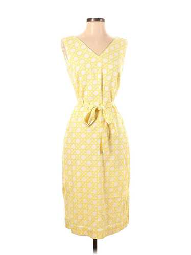 Ann Taylor Women Yellow Casual Dress 4 Petites - image 1