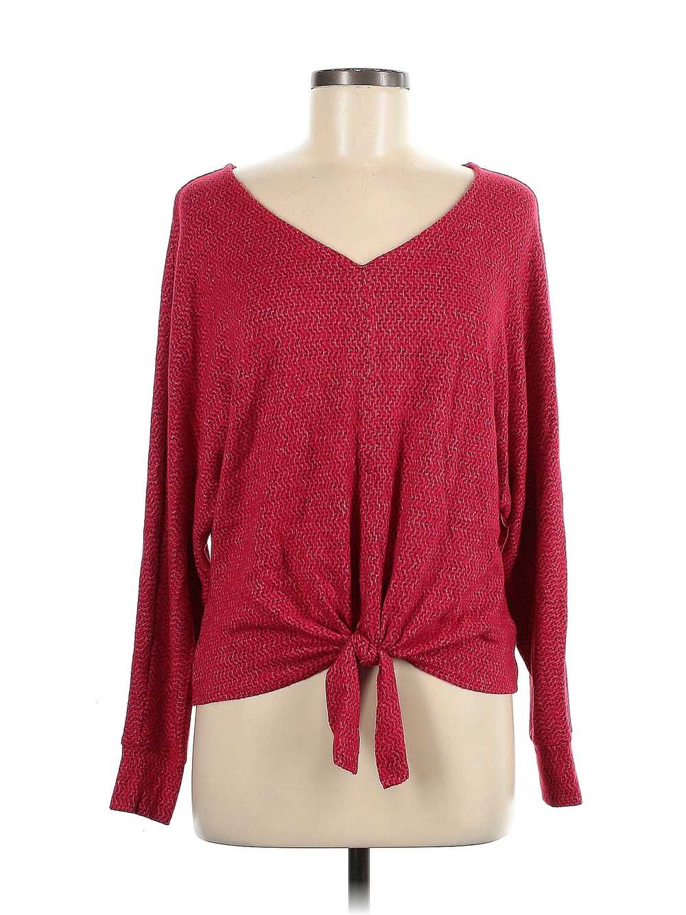 A. Byer Women Red Long Sleeve Blouse S - image 1