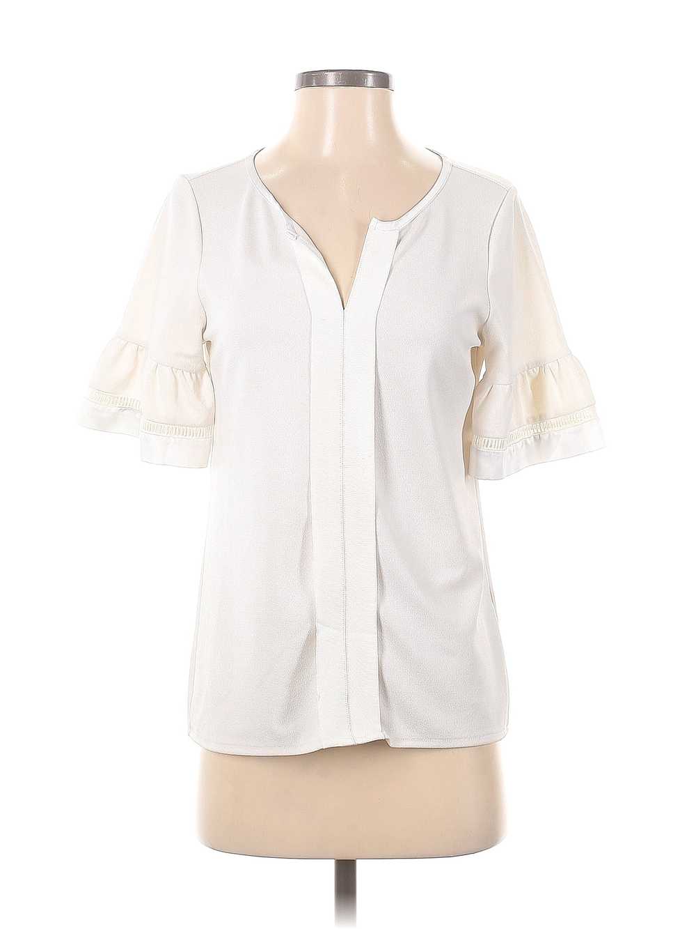 Banana Republic Women Ivory Short Sleeve Top XS - image 1