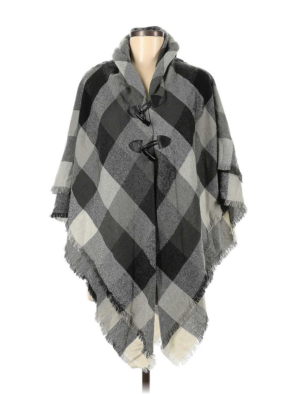 Sonoma Goods for Life Women Gray Poncho One Size - image 1