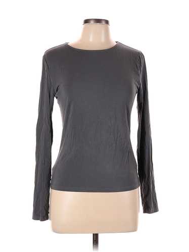 Anrabess Women Gray Long Sleeve T-Shirt L - image 1