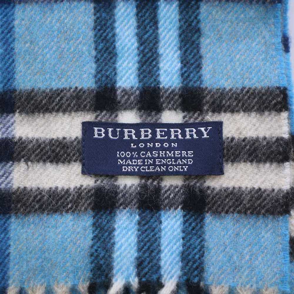 Burberry Scarf Stole Cashmere Plaid Fringe Light … - image 6