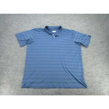 Vintage Columbia Polo Shirt Mens XL Blue Striped … - image 1