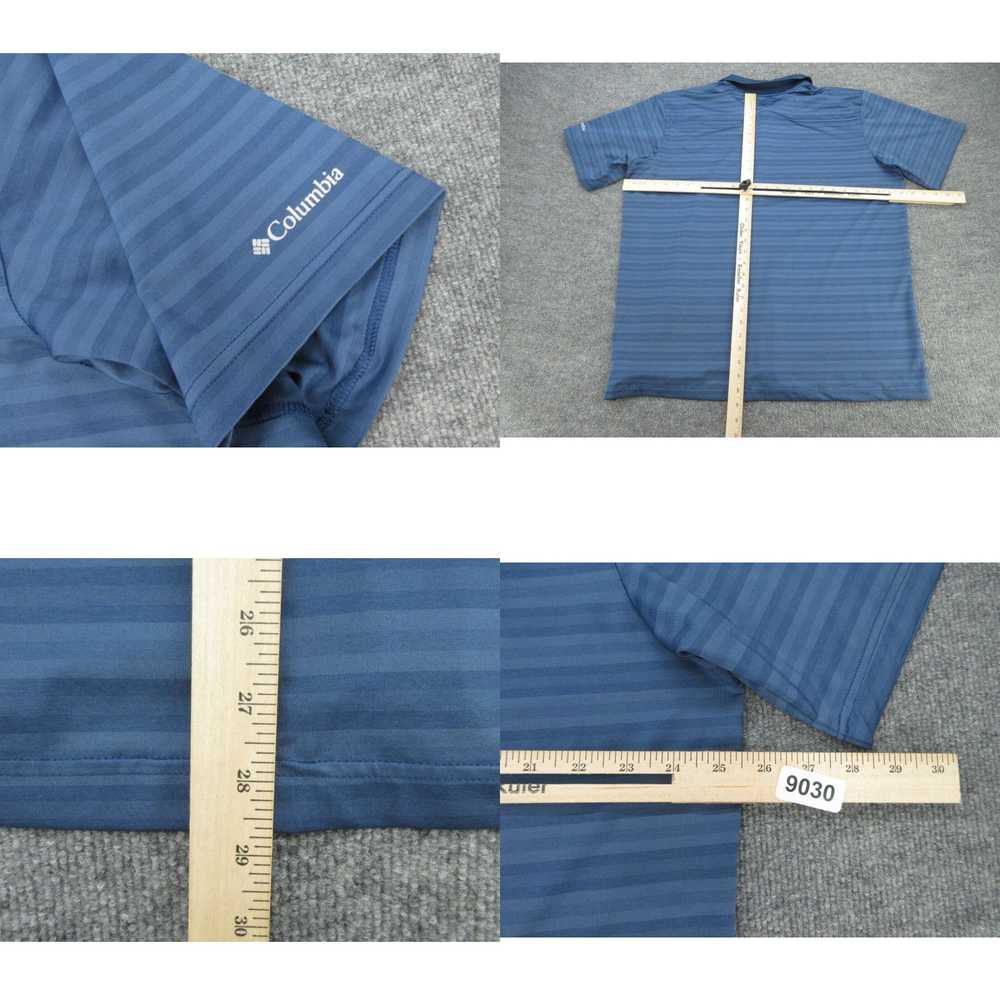 Vintage Columbia Polo Shirt Mens XL Blue Striped … - image 4