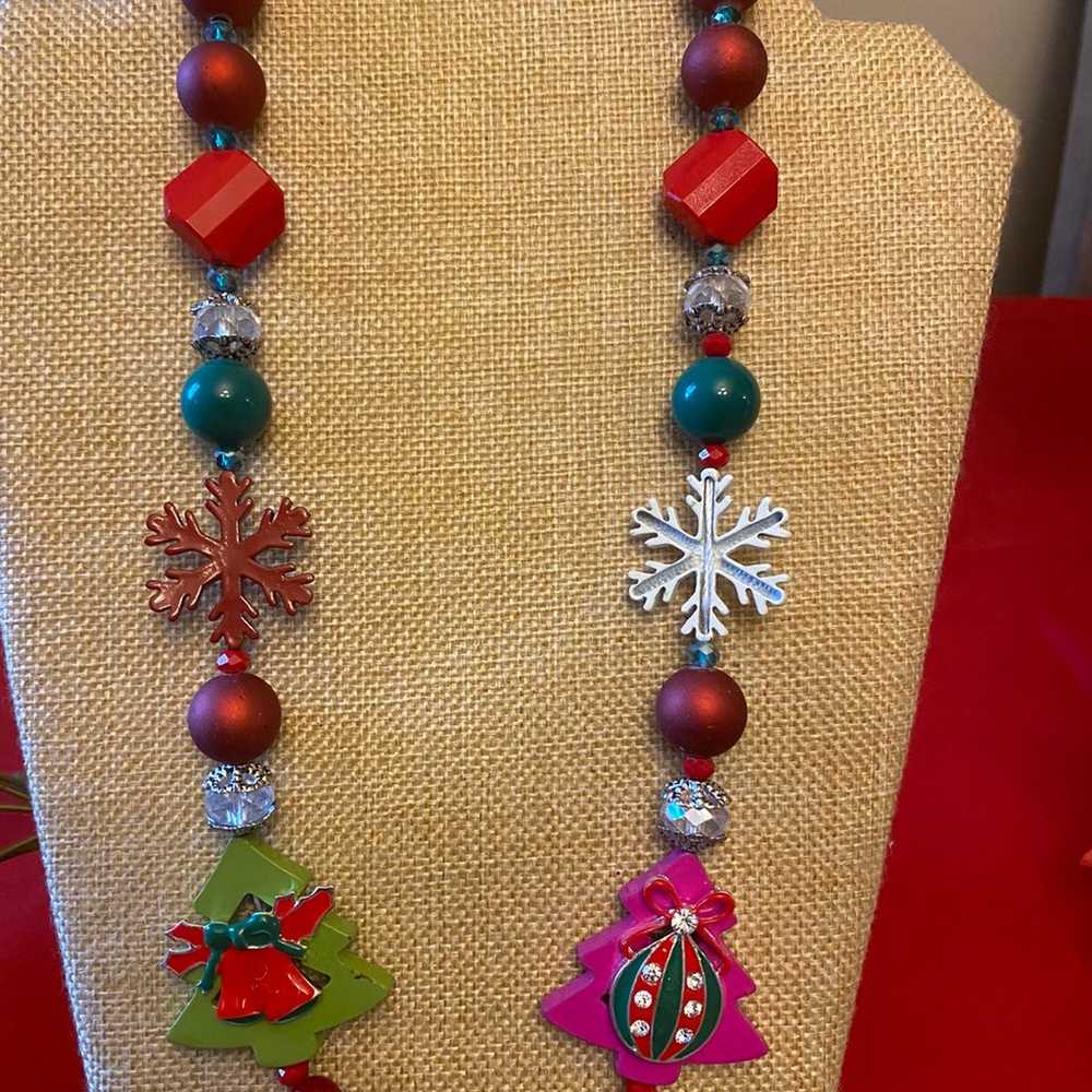 Vintage handmade christmas necklace - image 3