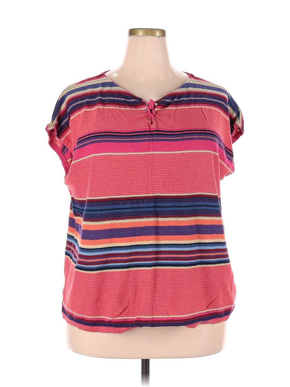 Chaps Women Pink Short Sleeve Top 3X Plus - image 1