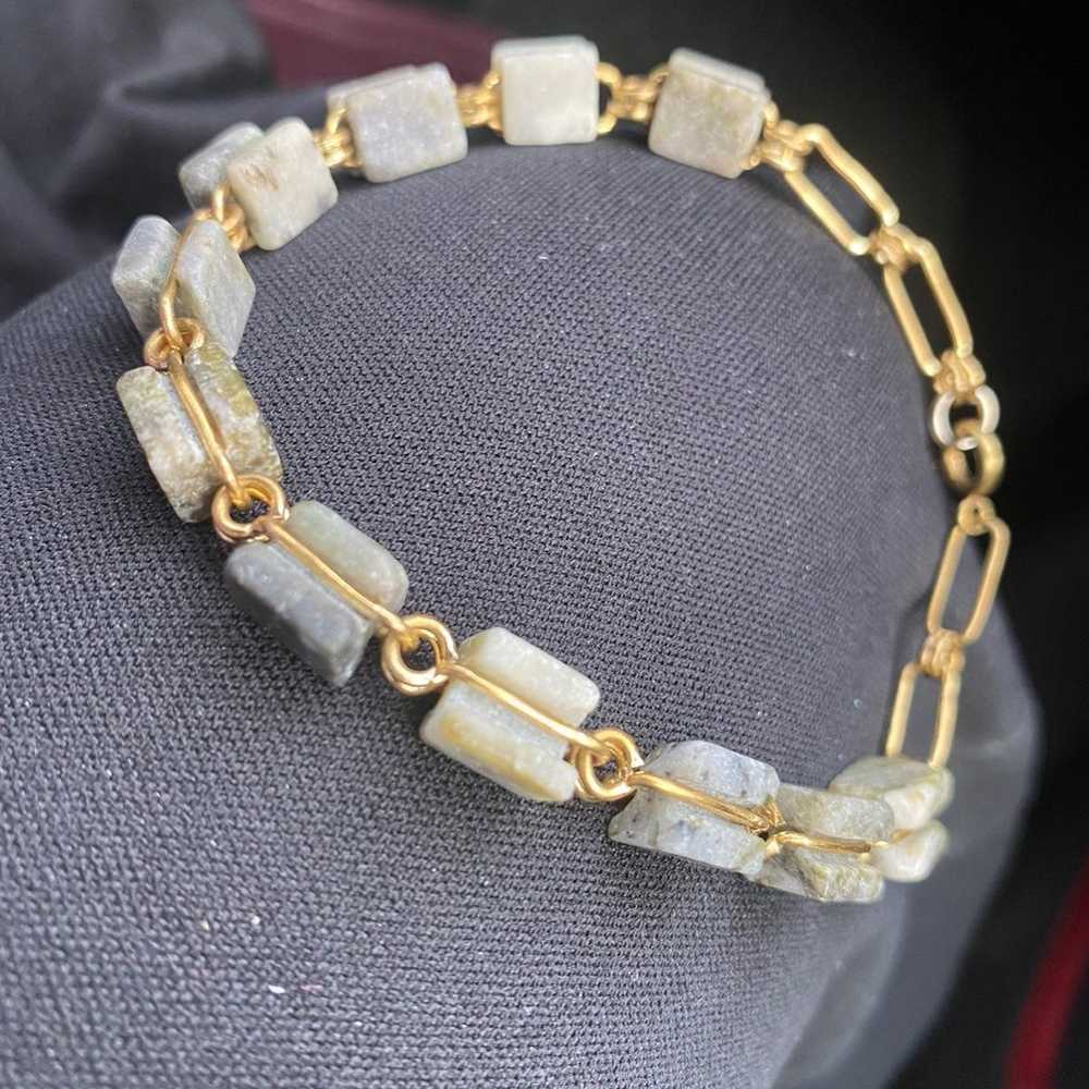 Vintage Handmade Natural Stone Bracelet - image 1