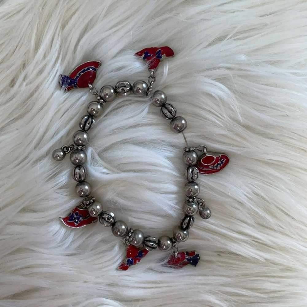 The Red hat ladies society club beaded stretchy c… - image 1