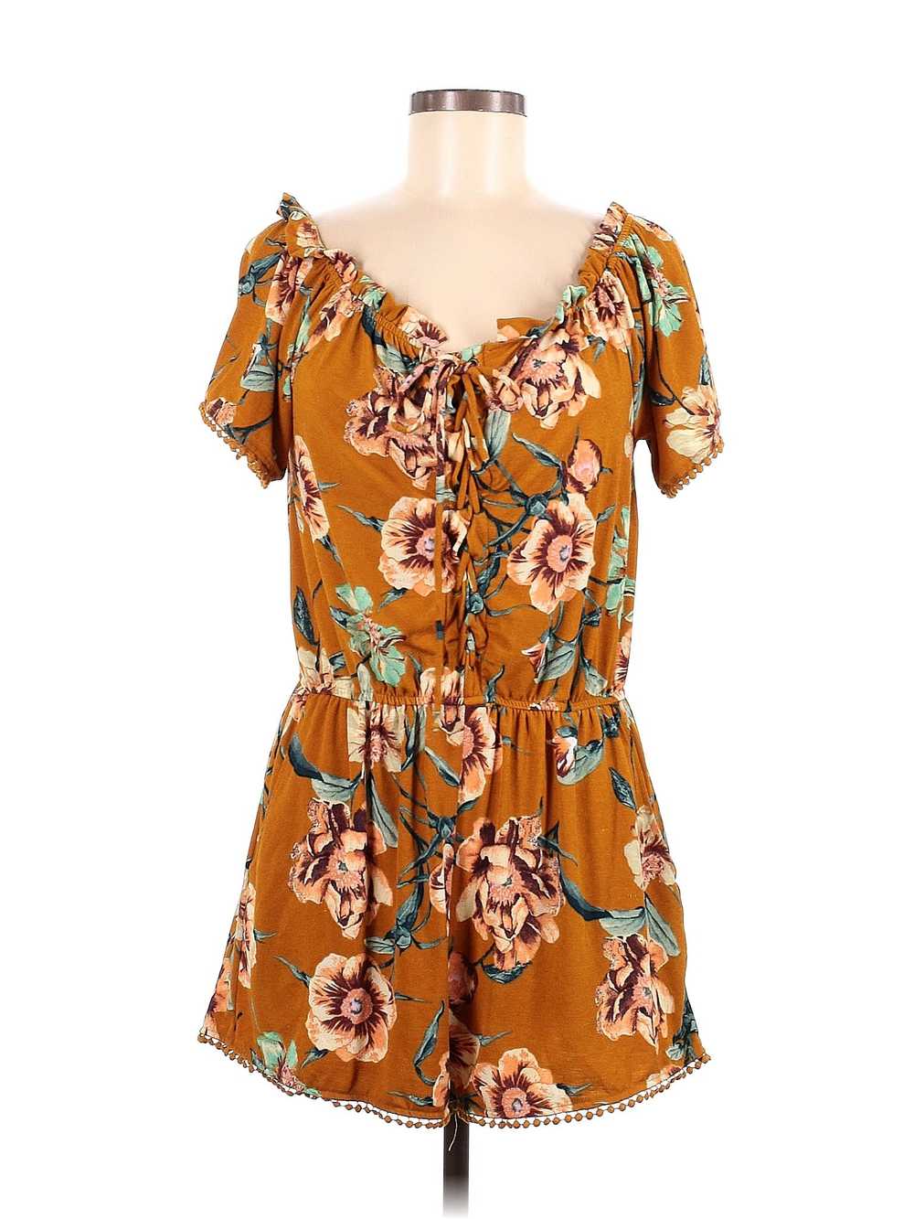 Xhilaration Women Orange Romper M - image 1