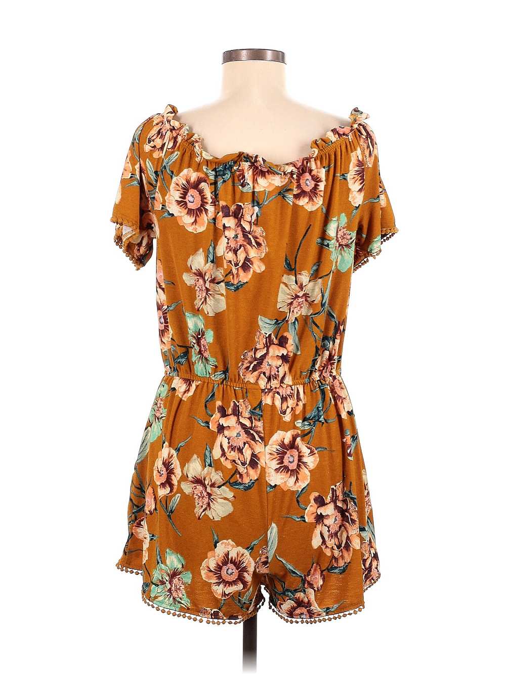 Xhilaration Women Orange Romper M - image 2