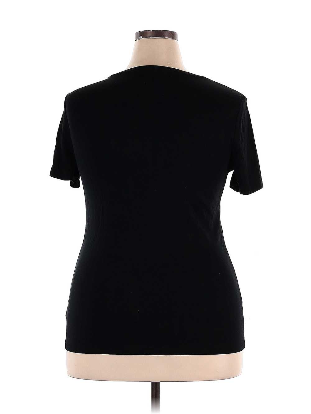 A New Day Women Black Short Sleeve T-Shirt XXL - image 2