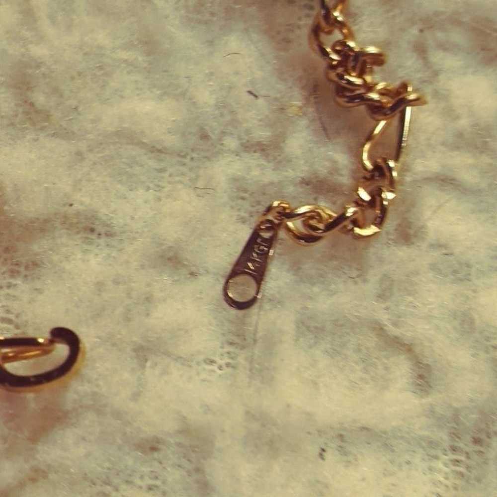 14 KT Gold Plate Stamped Vintage Chain Bracelet - image 2