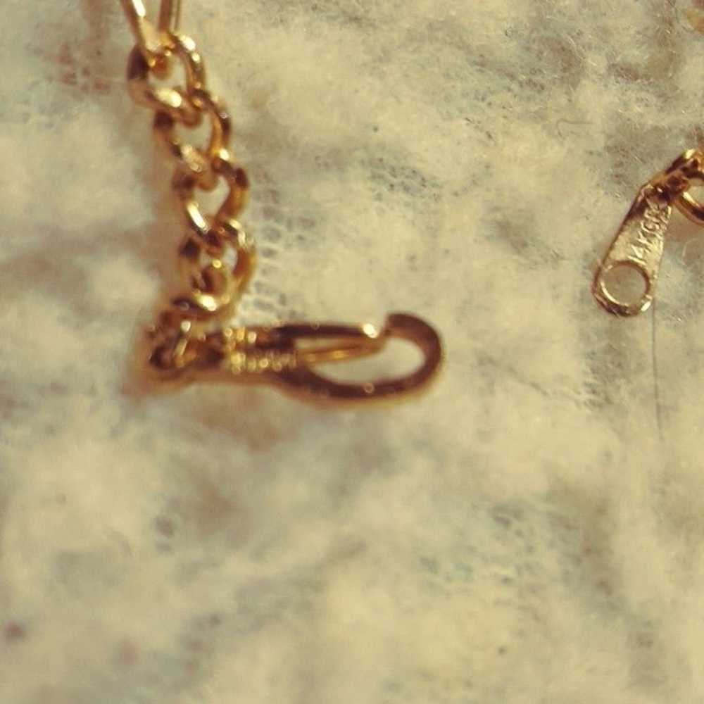 14 KT Gold Plate Stamped Vintage Chain Bracelet - image 3