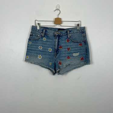 Aeropostale Vintage High Rise Denim Shorty Shorts 