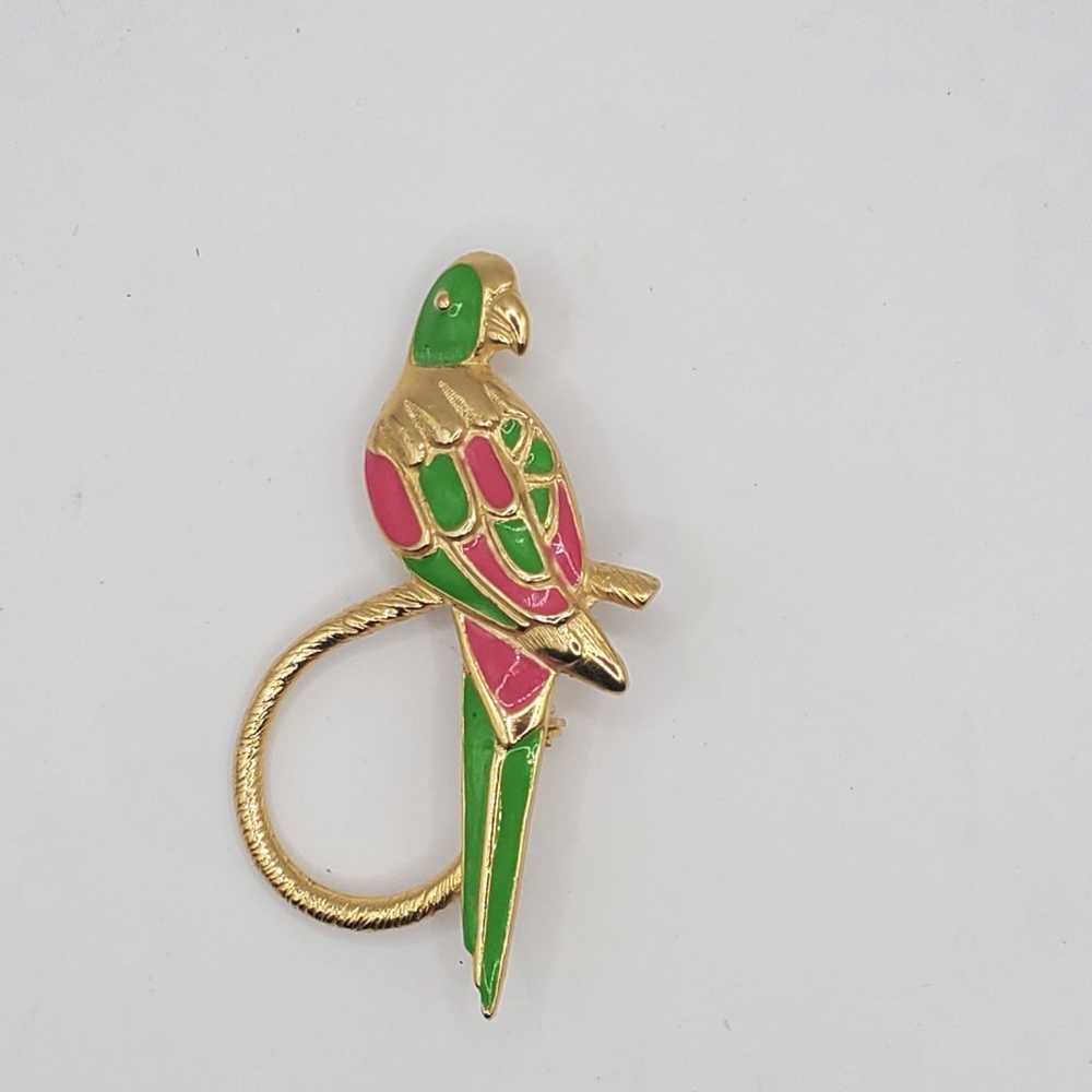 Vintage Estate Sale Hot Pink Gold and Neon Green … - image 1