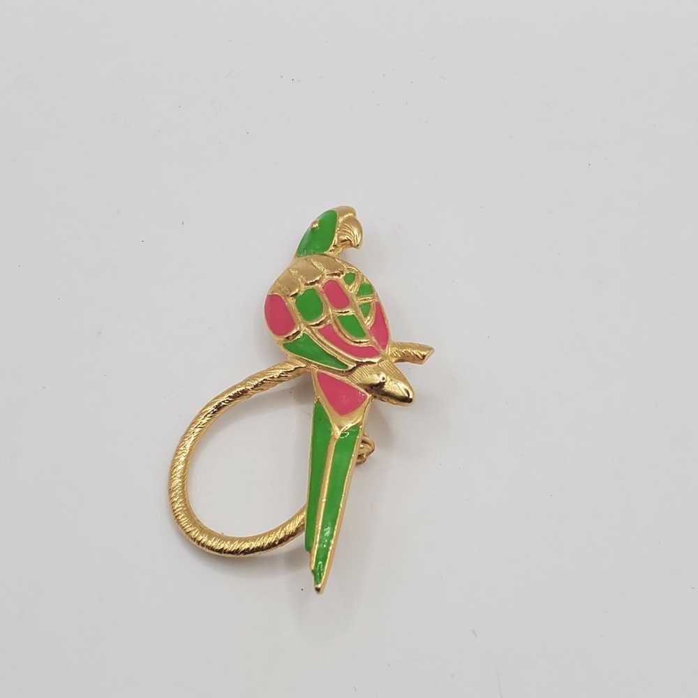 Vintage Estate Sale Hot Pink Gold and Neon Green … - image 2