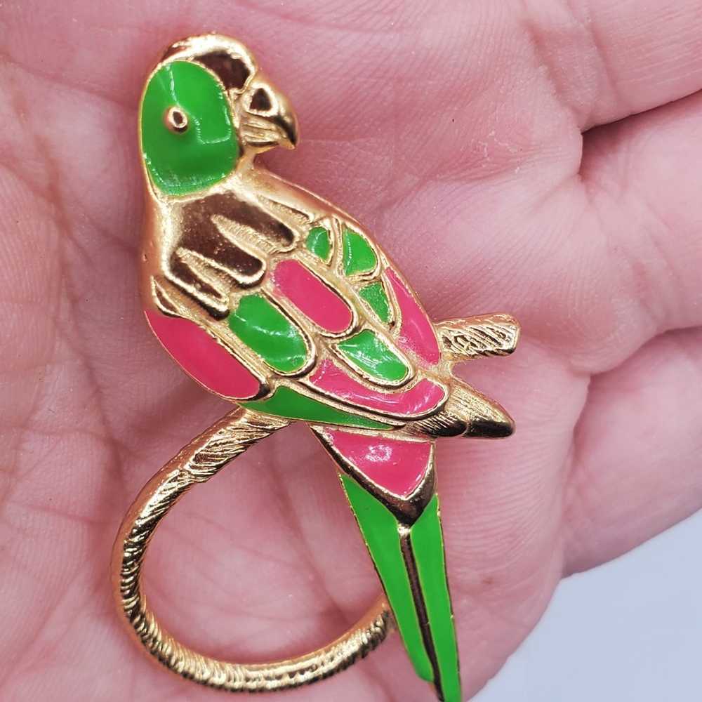 Vintage Estate Sale Hot Pink Gold and Neon Green … - image 6