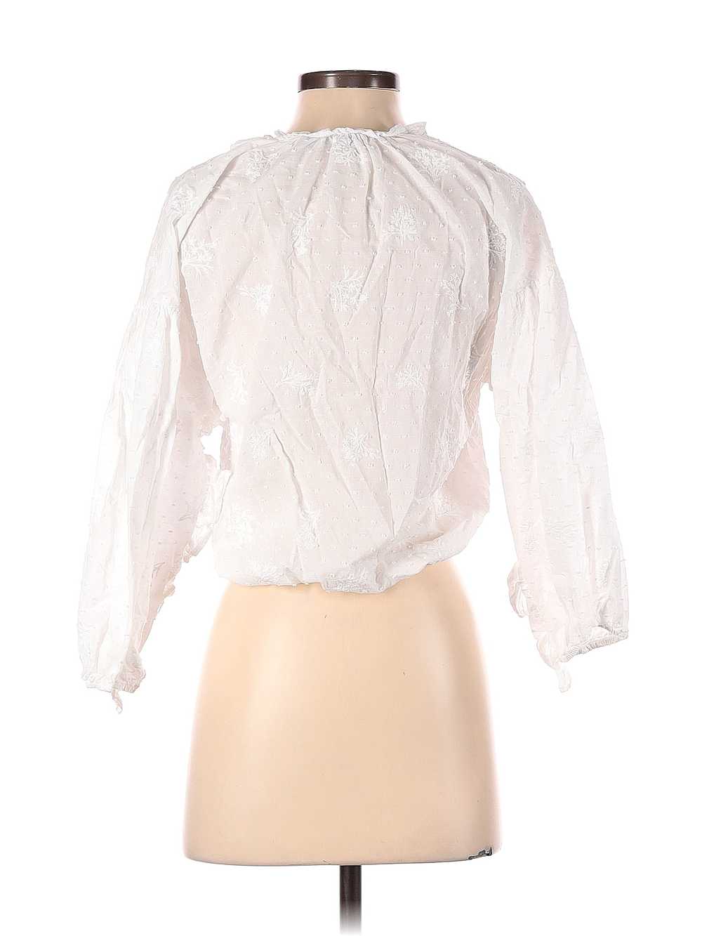 Zara Women White Long Sleeve Blouse XS - image 2