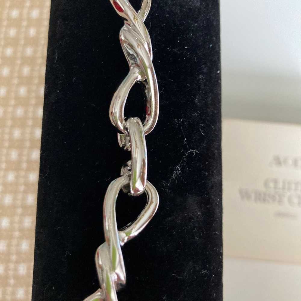 Avon Vintage 1976 “Clint Wrist Chain” Silvertone … - image 2