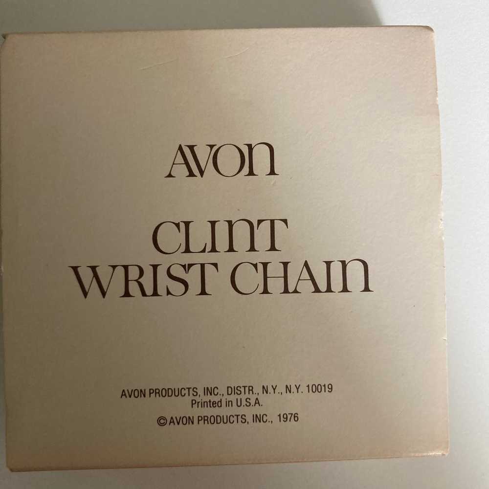 Avon Vintage 1976 “Clint Wrist Chain” Silvertone … - image 5