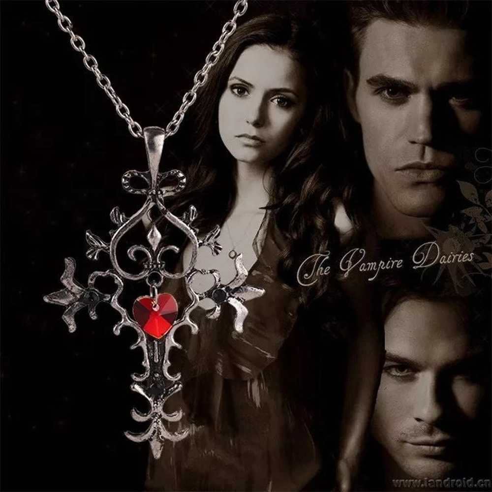 Vampire Diaries Vintage Cross Necklace - image 1