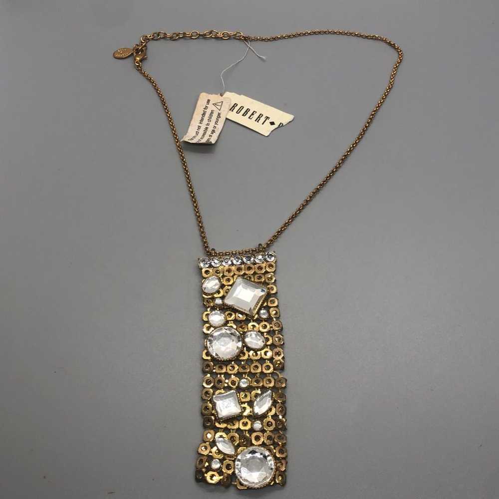 Vintage Robert Rose Goldtone Necklace - image 2