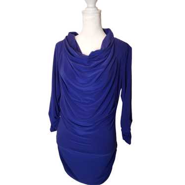 Frank Lyman Wm Sz 8 Royal Blue Ruched Sleeves and 