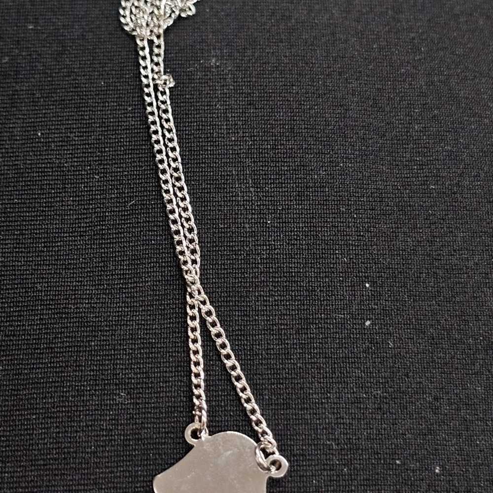 VINTAGE STERLING SILVER MUSHROOM NECKLACE - image 2