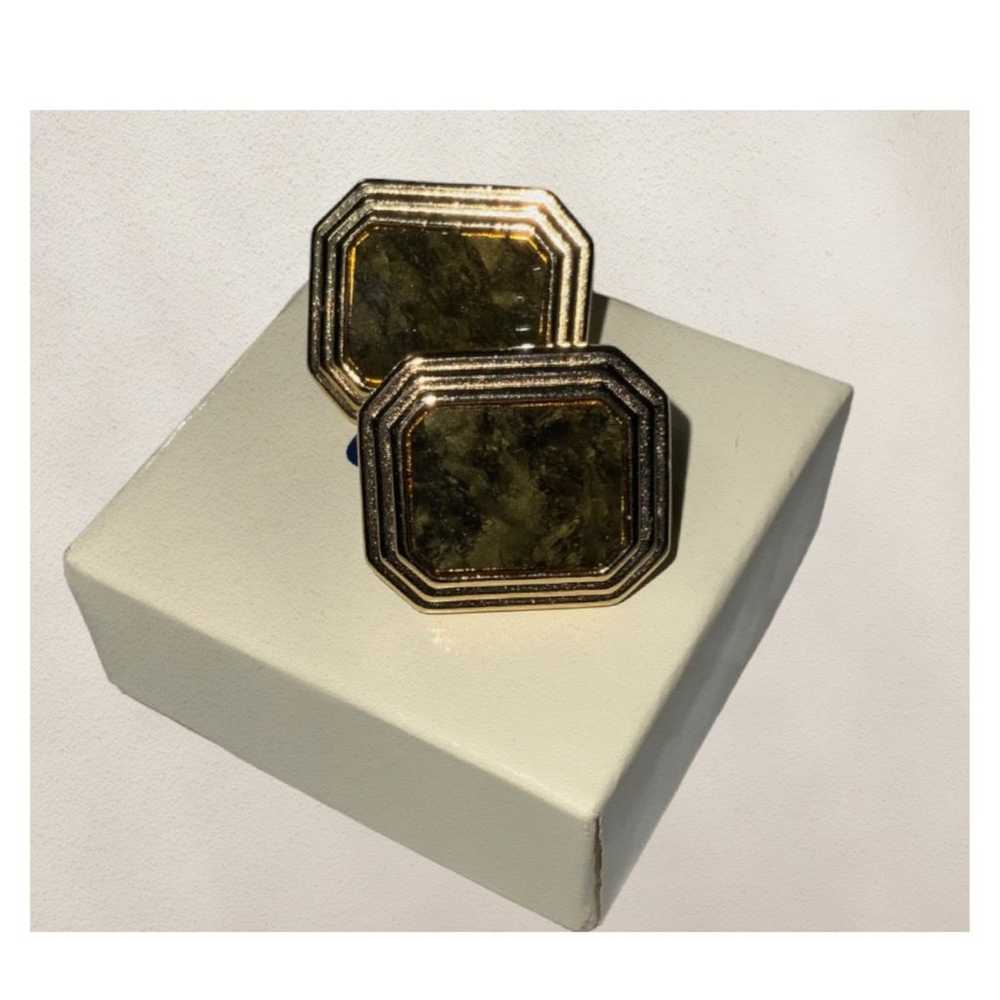 Avon Vintage Green Marble & Gold Tone Rectangle B… - image 3