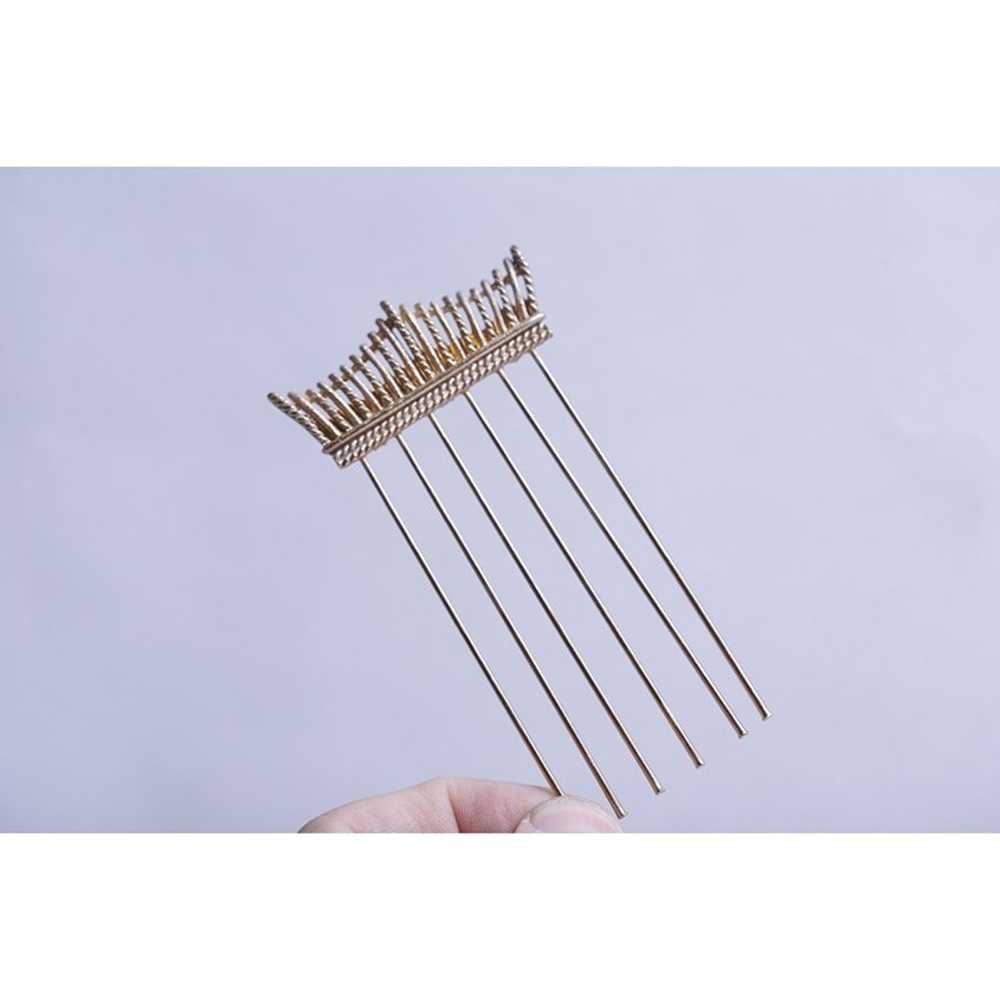 Vintage Golden Veil Comb, Wedding, Hairpiece, Ret… - image 1