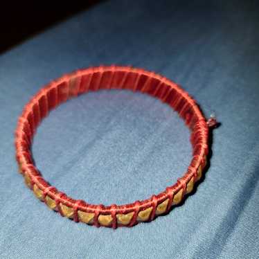 Vintage Womens Red Handmade Bracelet - image 1