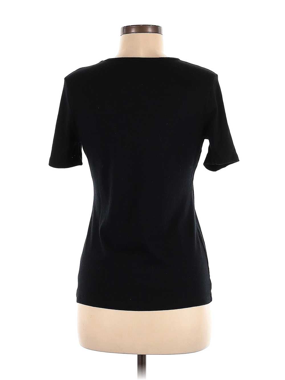 A New Day Women Black Short Sleeve T-Shirt M - image 2