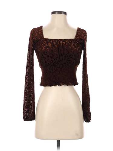 SELF E Women Brown Long Sleeve Top XS