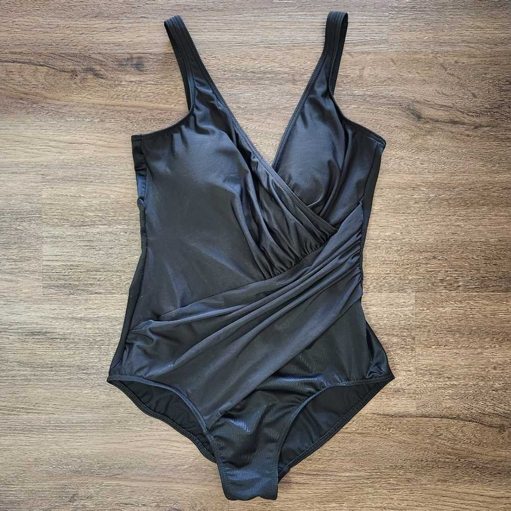 Miraclesuit One Piece Swimsuit Black 16 - image 1