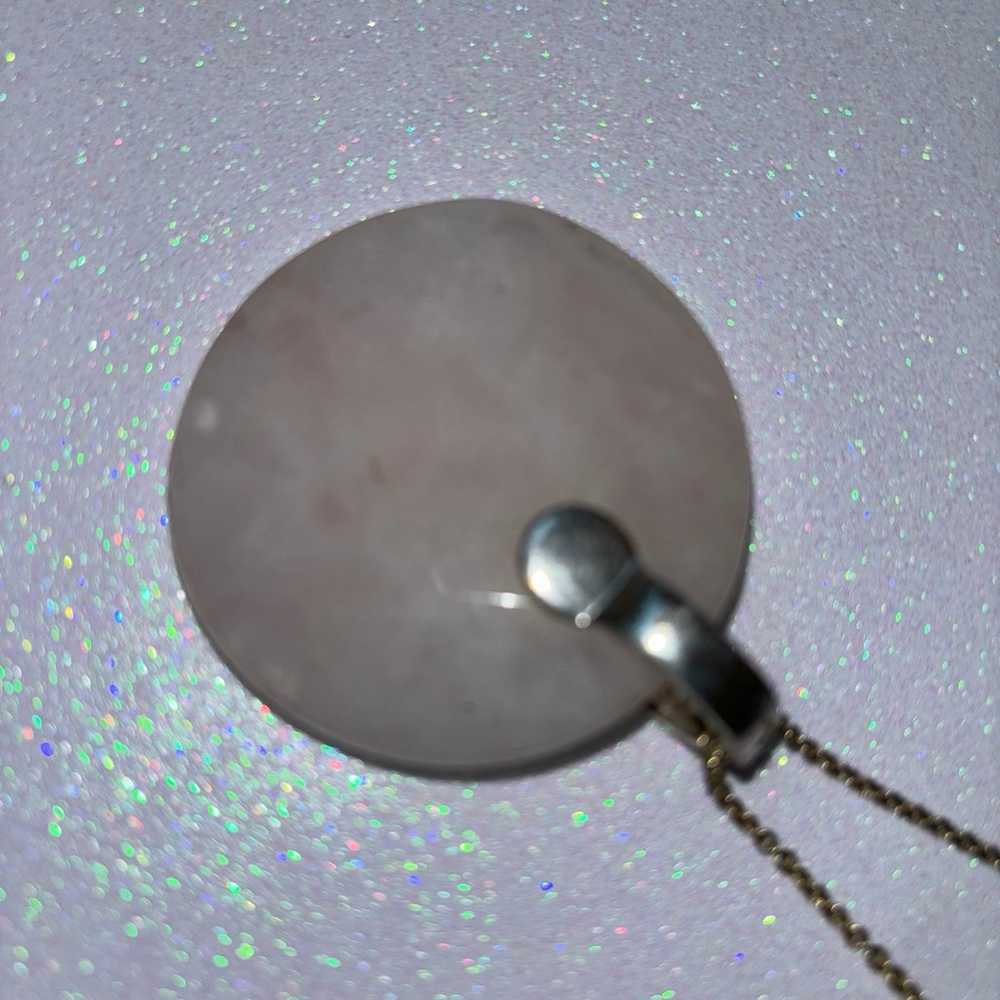 Large Round Rose Quartz Pendant on Madewell Chain - image 7