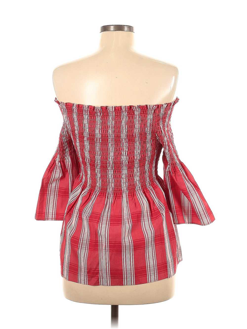 Zara Women Red Short Sleeve Blouse S - image 2