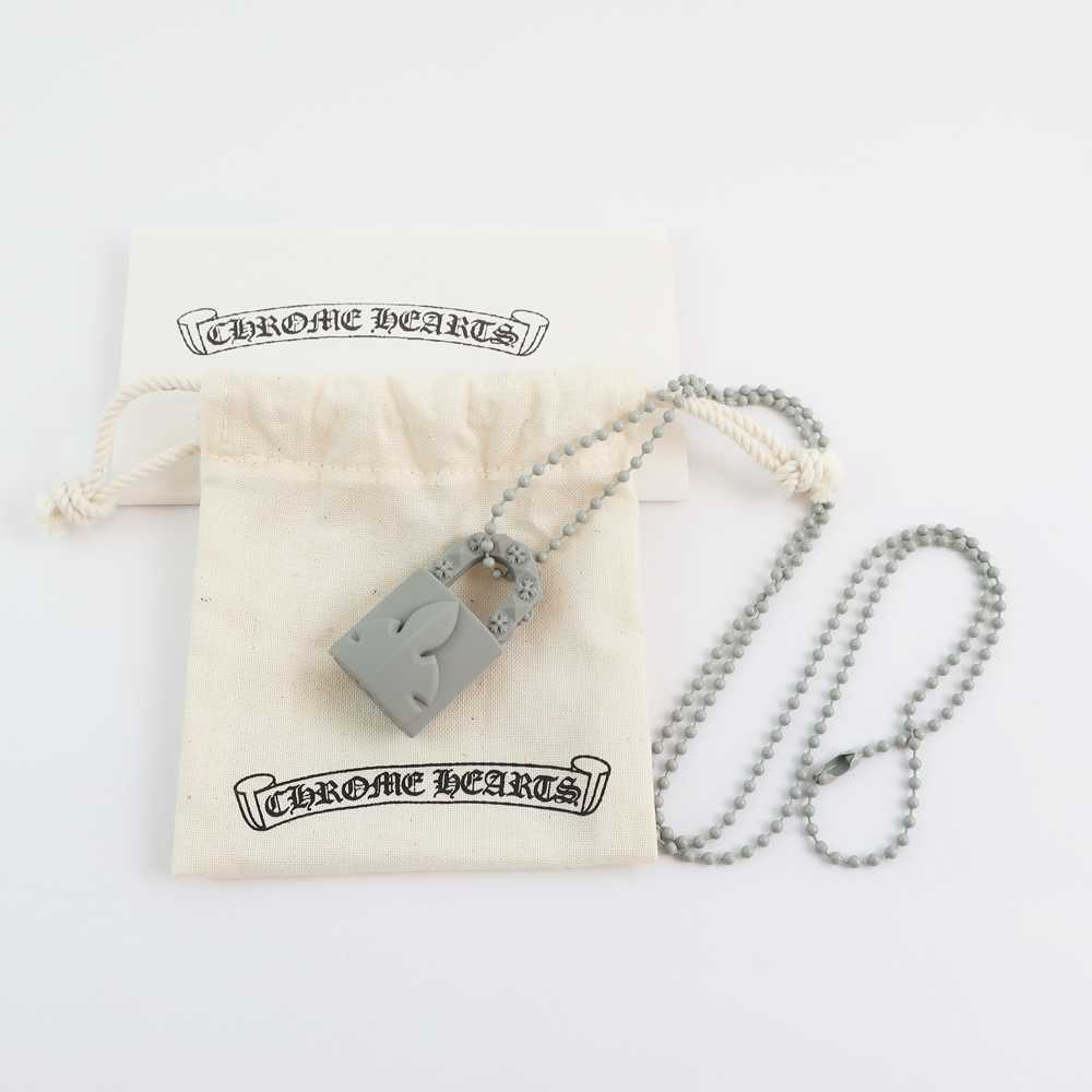 Tenpaku Chrome Hearts Rubber Necklace Gray Silico… - image 10